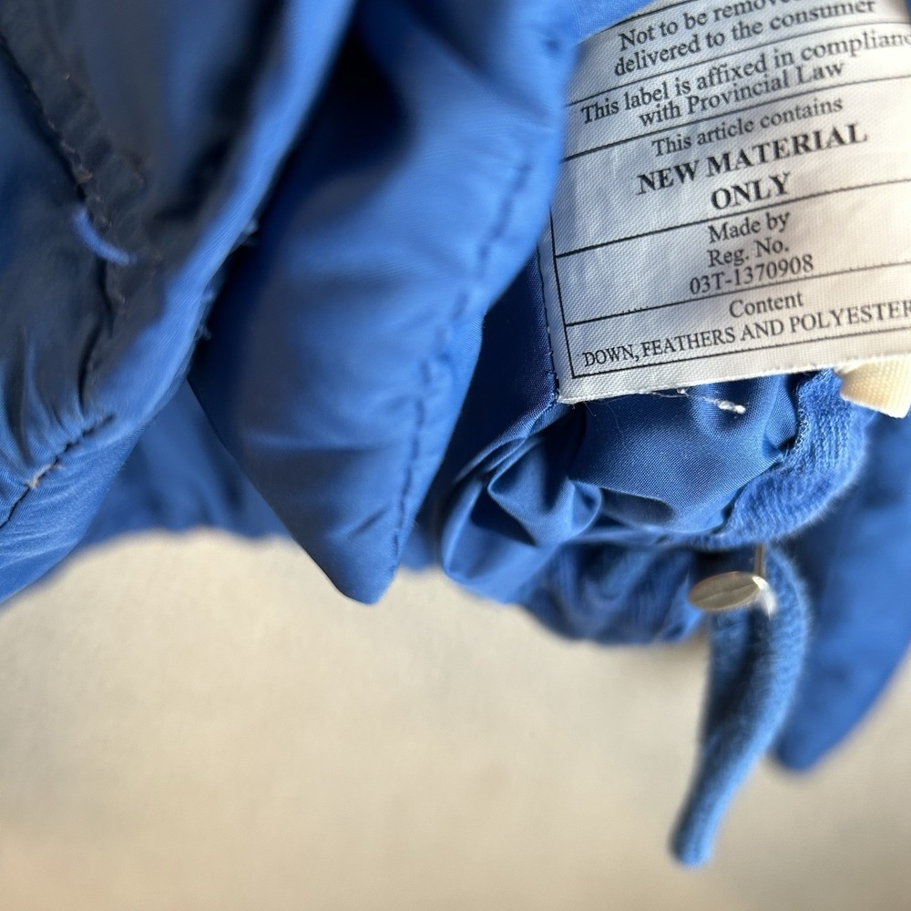 ABERCROMBIE & FITCH Y2K Hooded Puffer Jacket Women's Size Small Blue - Picture 7 of 8